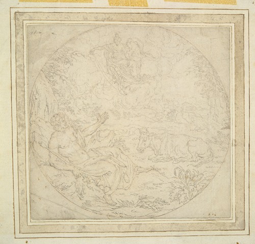 Juno, with peacocks, shows Io to Jupiter
