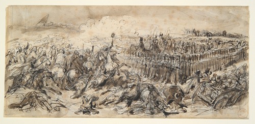 Battle Scene (Study for The 2nd Light Cavalry withstanding the onslaught of the Arabs)