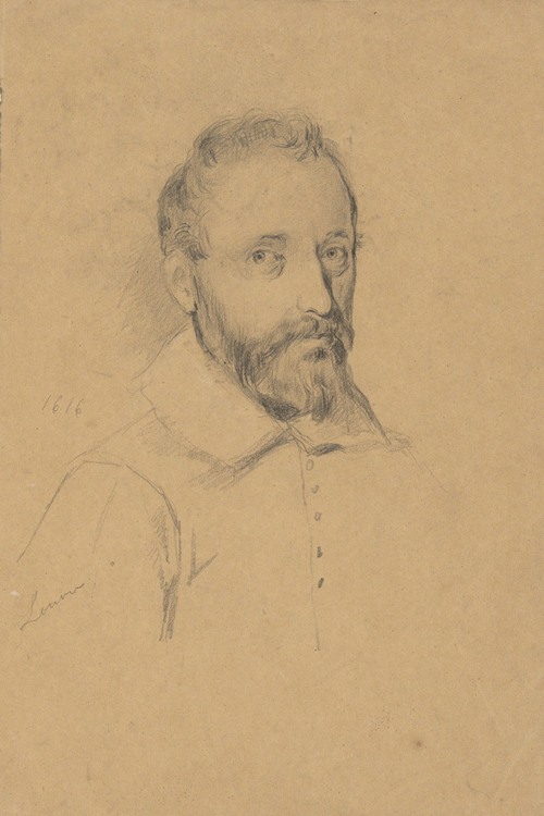 Portrait of an unidentified man, sketch for Signing of the Compact in the Cabin of the Mayflower
