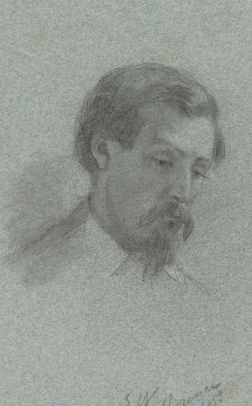 Portrait of an unidentified man, sketch for Signing of the Compact in the Cabin of the Mayflower
