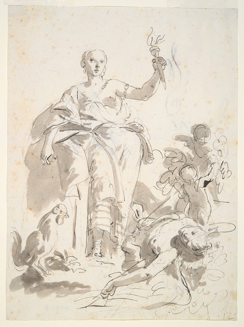 Study for the fresco Industry Triumphing over Idleness, at the Villa Lochi al Biron (ca. 1734)