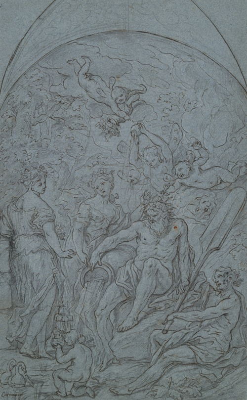 Study for an Allegory with River God and Plenty