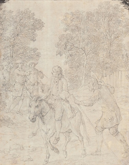 The miller, his son and the donkey, after Oudry’s The Fables of La Fontaine