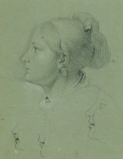 Kopf eines Mädchens (Studie zur ‘Heimkehr des Landwehrmannes’, 1817)