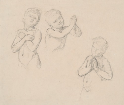 Nude studies of boys for the figures of angels in the painting ‘The Immaculate Conception of the Blessed Virgin Mary’