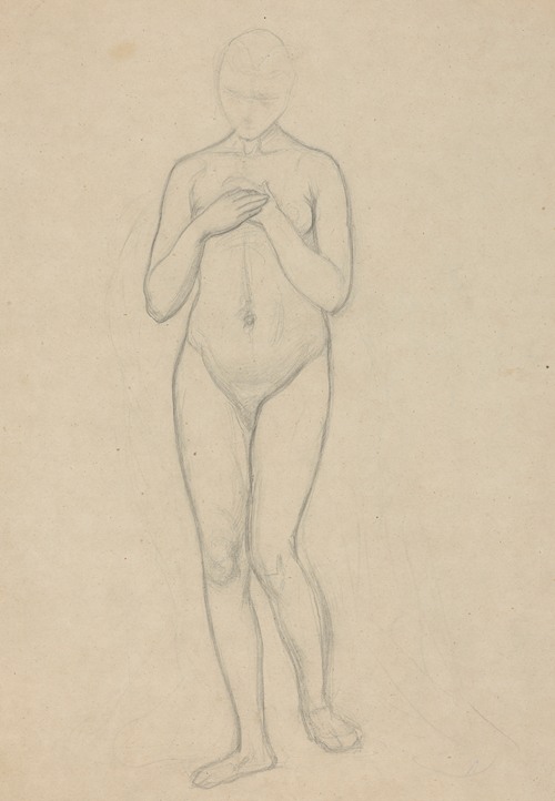 Nude study for the figure of Mary in the painting ‘The Immaculate Conception of the Blessed Virgin Mary’