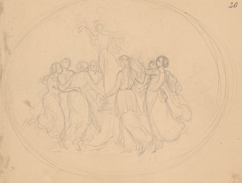 Sketch of the composition to the scene from the first act of the ‘Giselle’ ballet