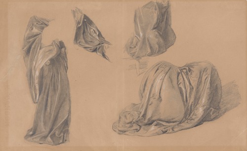 Studies of various parts of dresses for the painting ‘The Upbringing of Sigismund Augustus’