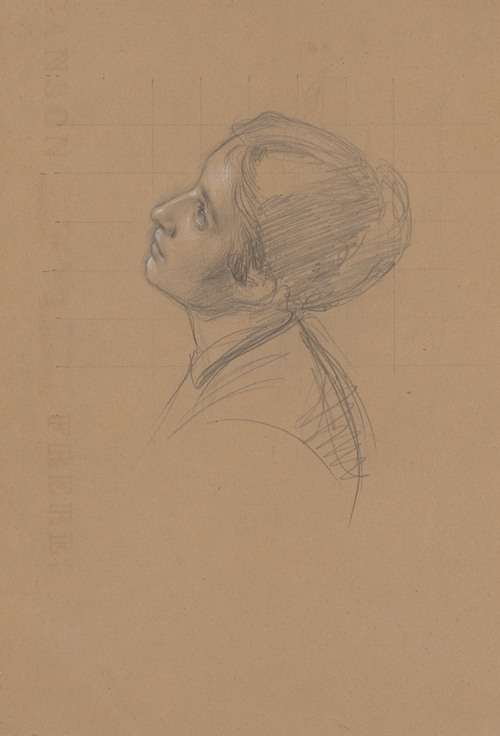 Study of a female head for the figure of Queen Jadwiga in the painting ‘Queen Jadwiga’s Oath’