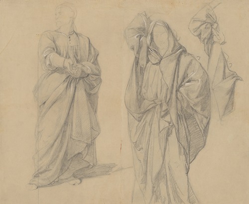 Study of robes of the high priest and the man in turban to the painting ‘Martyrdom of St. Matthias’