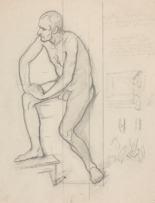 Study of the king figure for the painting ‘Death of Barbara Radziwiłł’