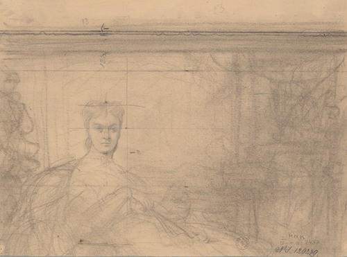The Upper Part of the Sketch to the Portrait of Emilia Włodkowska