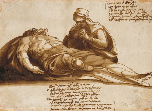 A Woman Praying over the Dead Body of Christ