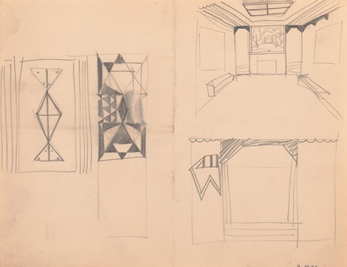 Designs for Shellball Apartments, 8300 Talbot St. at Lefferts Blvd., Kew Gardens, New York, NY. Design for main lobby