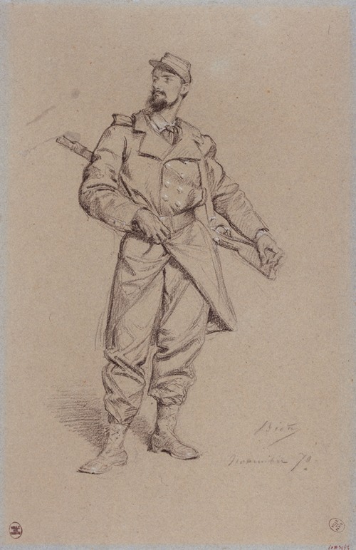 Portrait de G. Clairin, artiste peintre, pendant le siège de Paris.