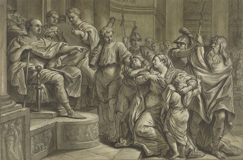 Eponina vraagt aan Vespasianus genade voor Sabinus