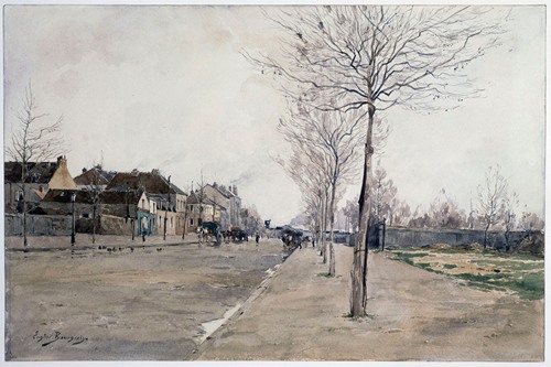 Route de la Révolte, vue prise au pied du glacis des fotifications, 17 avril, extra muros