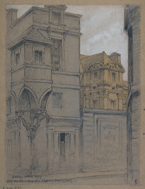 Tourelle de l’hôtel Lamoignon, coin de la rue des Francs-Bourgeois et rue Pavée