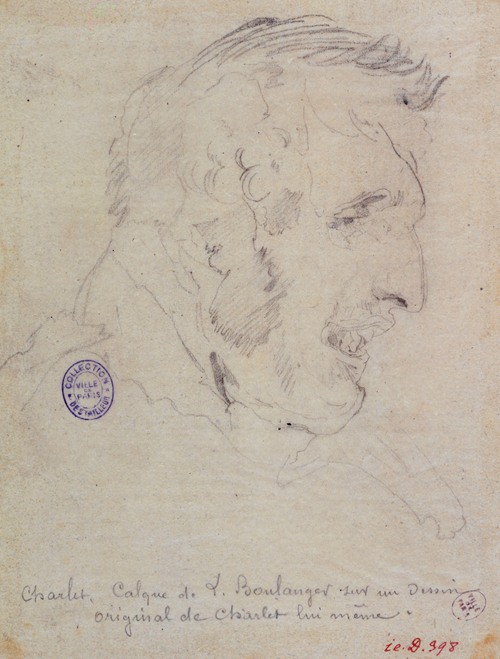 Calque de L. Boulanger sur un dessin original de Charvet lui-même