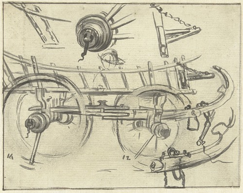 Onderdelen van de constructie van een boerenwagen