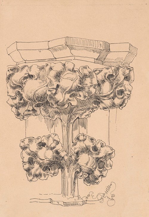 Copy of the shaft capital in the chancel of St. Mary’s Church in Cracow