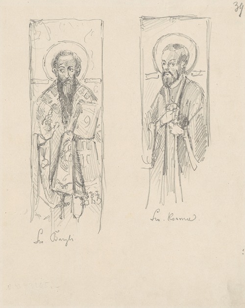 Saint Basil and Saint Cosmas. Copies of the iconostasis in Bohorodchany