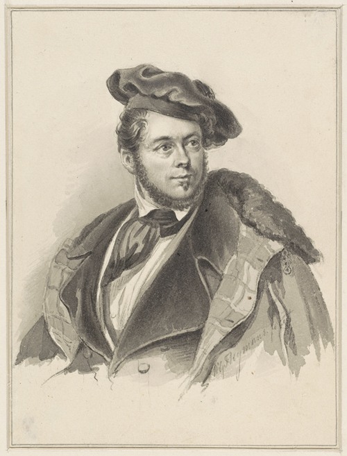 Zelfportret van Willem George Frederik Heijmans