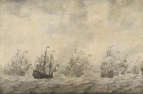 Episode from the Four Days’ Battle, 11-14 June 1666, of the Second Anglo-Dutch War, 1665-67