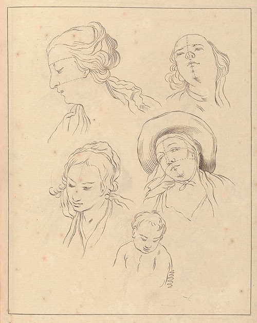 Various Sketches of Heads (between 1715 and 1720)