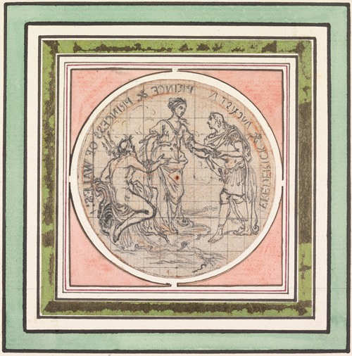 Design for a Medal; Frederick and Augusta, Prince and Princess of Wales