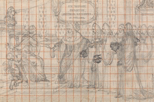 Design for an Engraving; Parlement de Paris Reassembling with Figure of Justice
