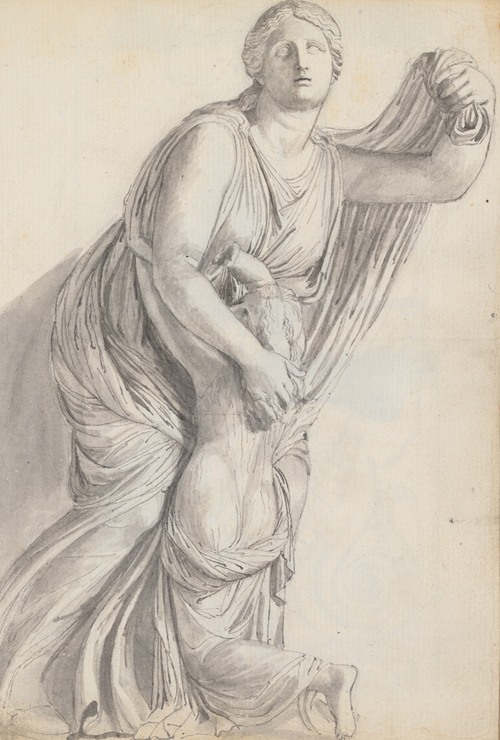 Study of Niobe With Her Youngest Daughter, from the Niobid Group, Villa Medici Gardens, Rome