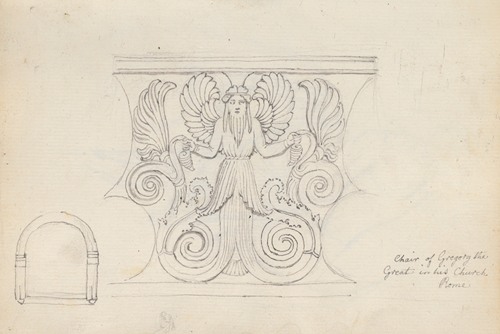 Two Studies, the Throne of Gregory the Great, Church of San Gregorio Magno, Rome