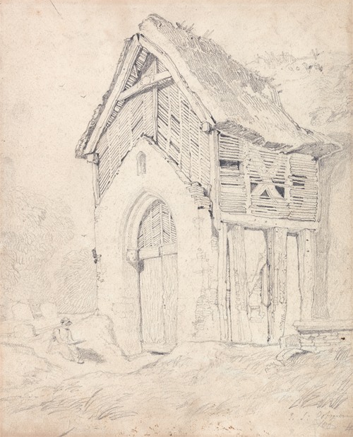 Porch and Belfry of Thurgarton Church, Norfolk (ca. 1810)