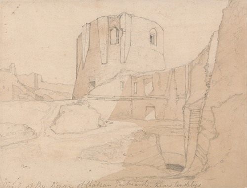 View of the Donjon of Chateau Gaillard, near Andelys, Normandy