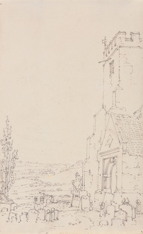 South Porch and Tower of an Unidentified Church