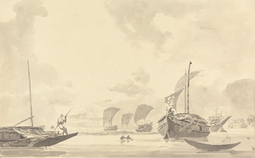Boats on the Hoogley [Hooghly] River
