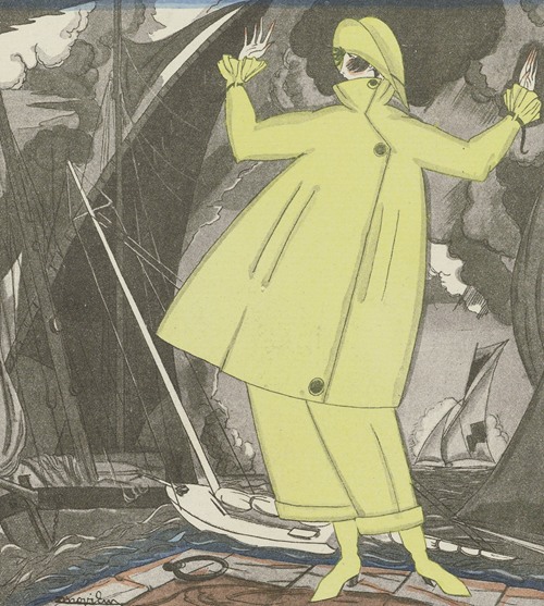 Gazette du Bon Ton, 1920 – No. 6 : Gros temps / Costume pour le yachting