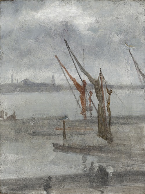 Grey and Silver - Chelsea Wharf (c. 1864-1868)