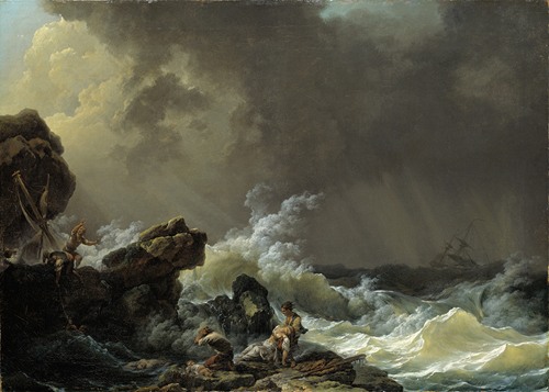 Shipwreck off Nantucket (also known as Wreck off Nantucket, after a Storm),  1861 - William Bradford 