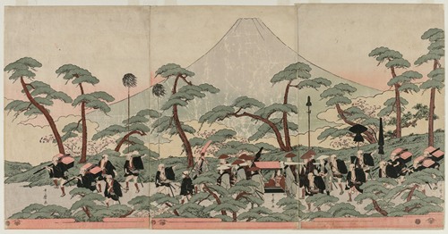Procession at the Foot of Mount Fuji (1792 or 1793)