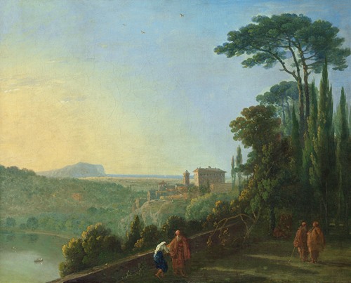 Lake Nemi and Genzano from the Terrace of the Capuchin Monastery