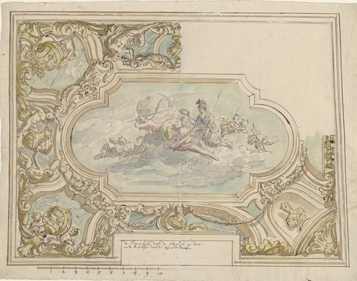 Ontwerp voor een plafondschildering met allegorie op de waarheid