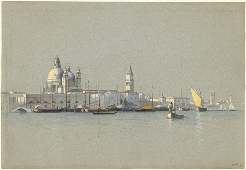 View across the Giudecca Canal toward the Salute and the Campanile of San Marco