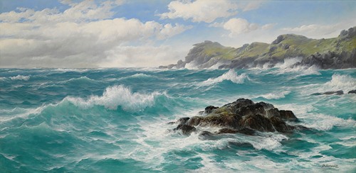 Waves Off The Cornish Coast (1888)