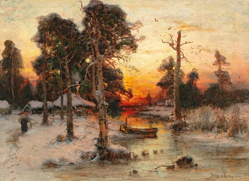 Returning Home At Sunset