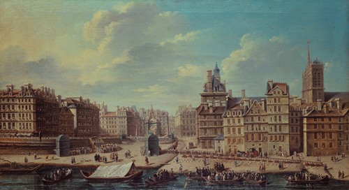 Fête donnée place de Grève à l’occasion de la naissance de la princesse Marie-Thérèse, fille du dauphin, en juillet 1746