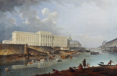 L’Hôtel de la Monnaie, le quai de Conti et la Seine, vus de la pointe de la Cité