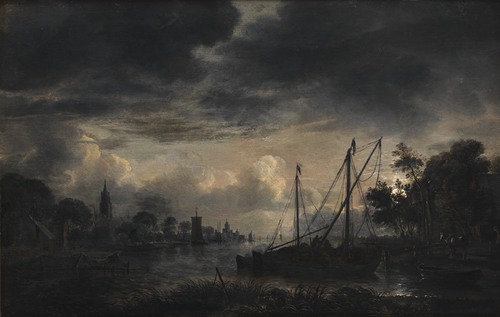 River Landscape in Moonlight (1643 - 1646)