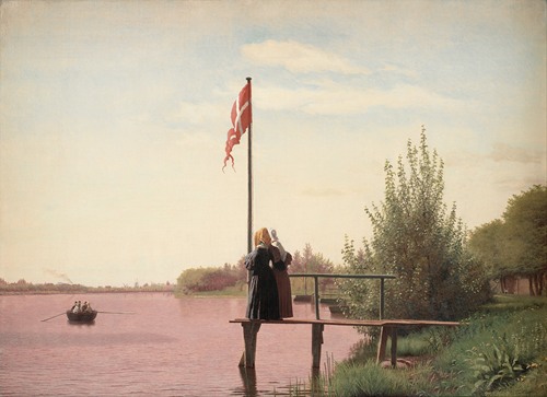 A View from Dosseringen near the Sortedam Lake Looking towards the Suburb Nørrebro outside Copenhage…